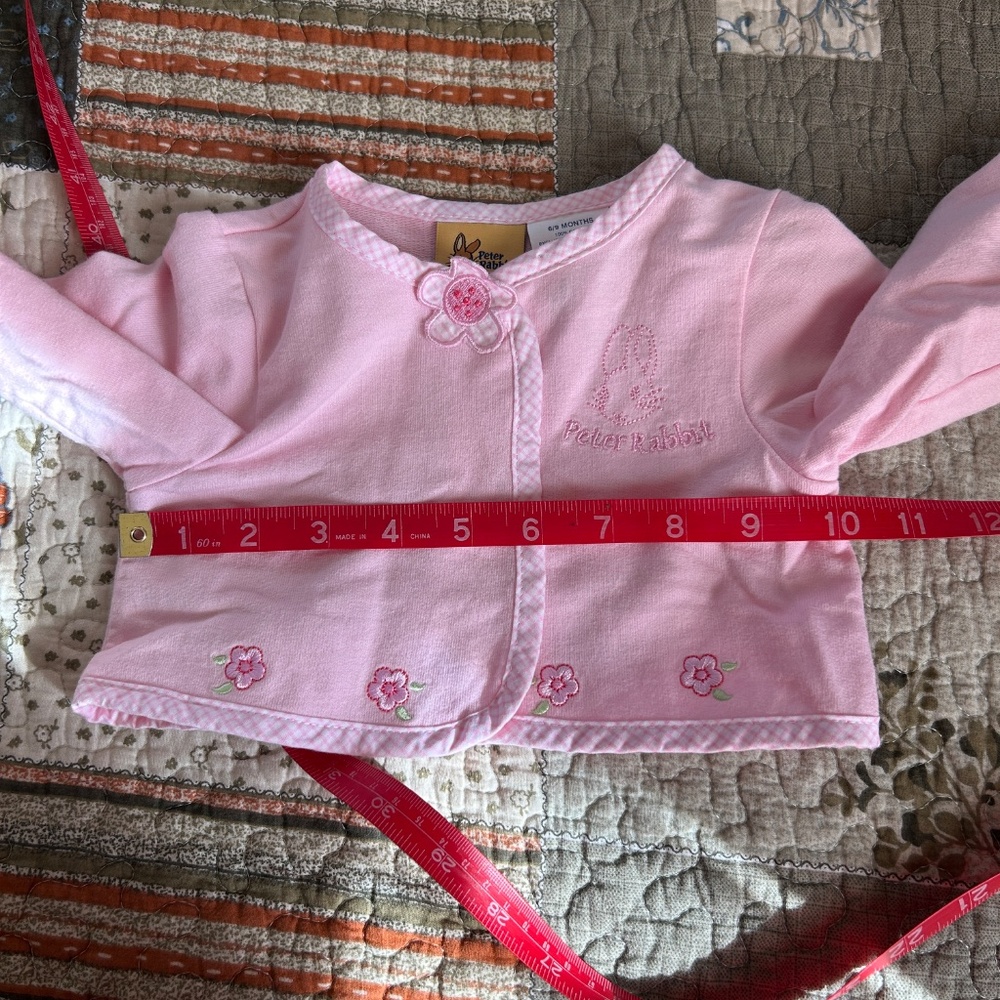 Peter Rabbit Beatrix Potter Infant 2 Piece Floral Dress w/ Cardigan Size 6/9 Mon - Picture 14 of 16